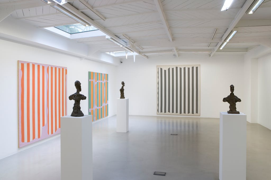 Daniel Buren & Alberto Giacometti Œuvres Contemporaines 1964-1966 - © Mennour