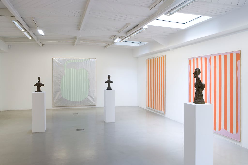 Daniel Buren & Alberto Giacometti Œuvres Contemporaines 1964-1966 - © Mennour