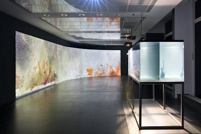 Hicham Berrada
Installation view Frankfurter Kunstverein, 2018 - © Copyright Frankfurter Kunstverein 
Photo: Wolfgang G&uuml;nzel. 
Courtesy the artist, and kamel mennour, Paris/London, Mennour